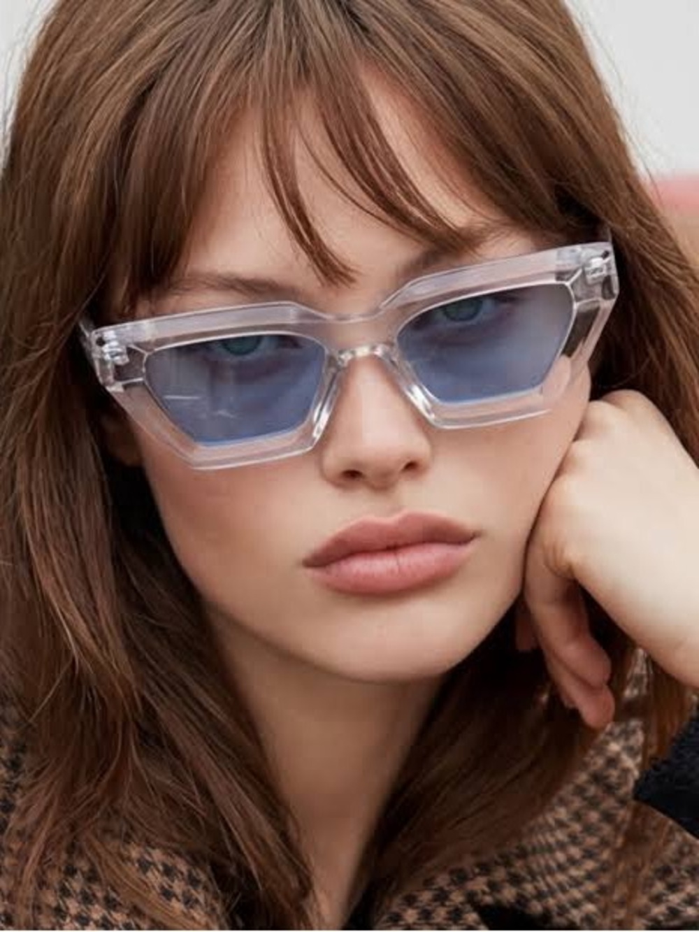 Vicci Luna Diamond Sunglasses with Blue Lenses